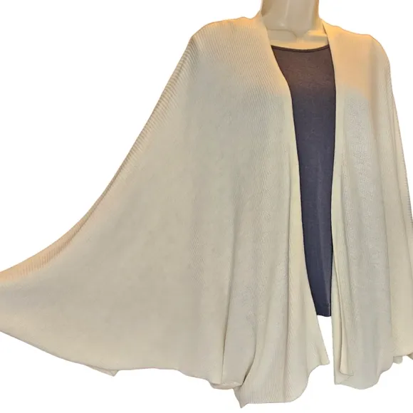 LULULEMON Cashlu White Opal Woven Knit Wrap Open Cardigan Size XS/S