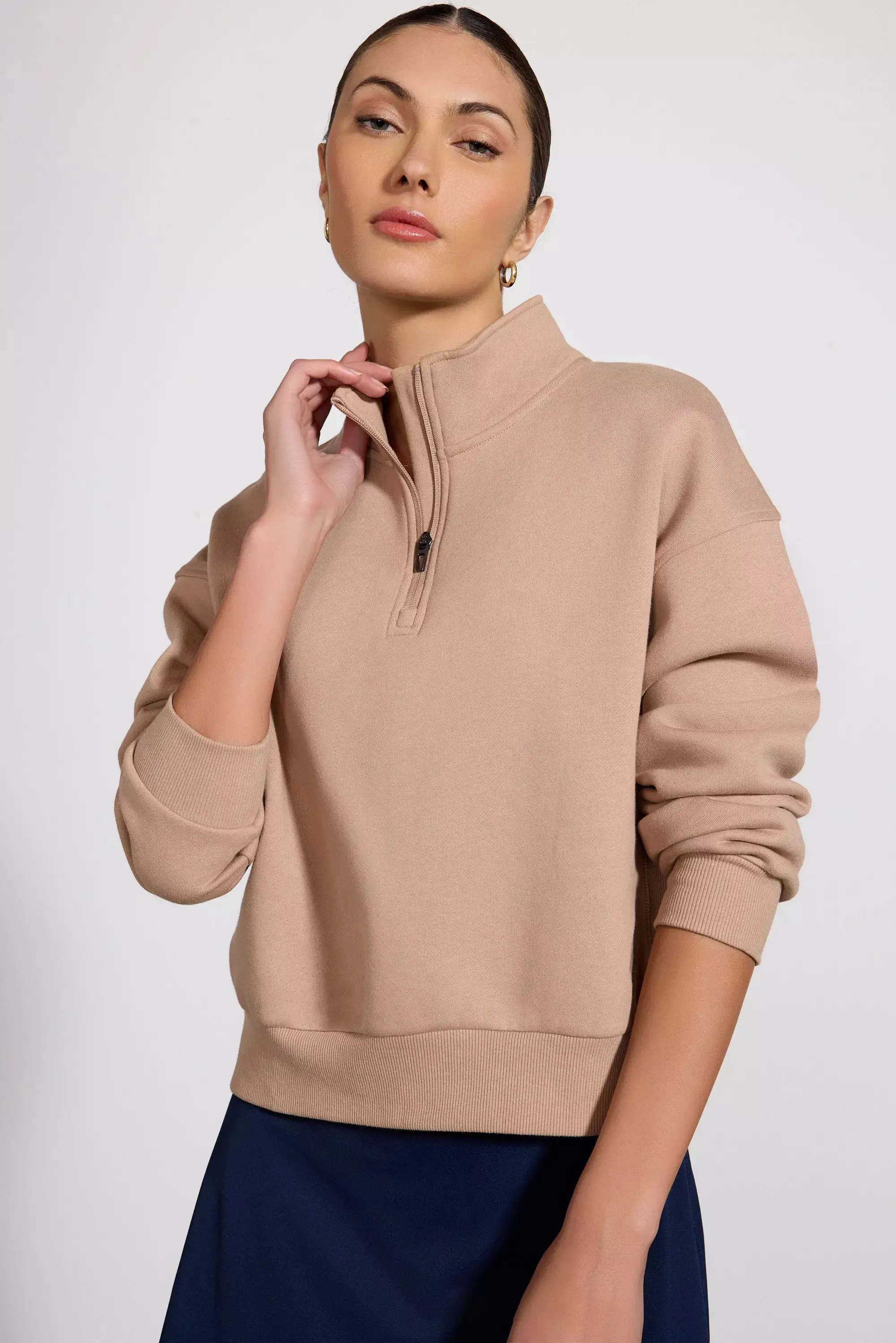 Luxefleece 1/4 Zip  - Warm Taupe