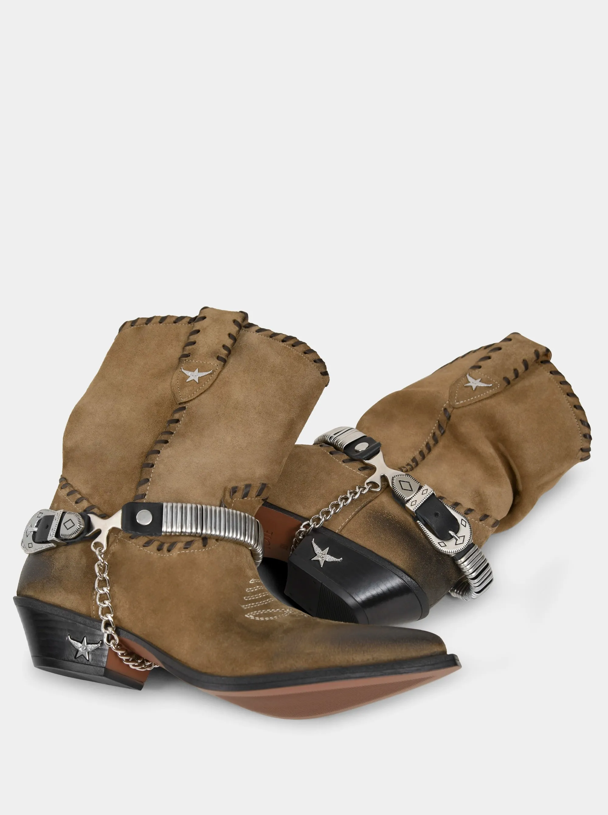 MANDY MUSCADE  SUEDE BOOTIES