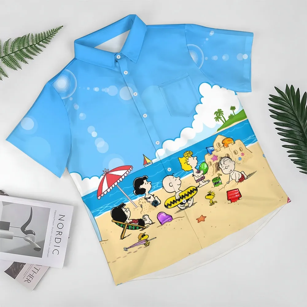 Men's Cartoon Character Hawaiian Casual Short Sleeve Shirt 2311000339