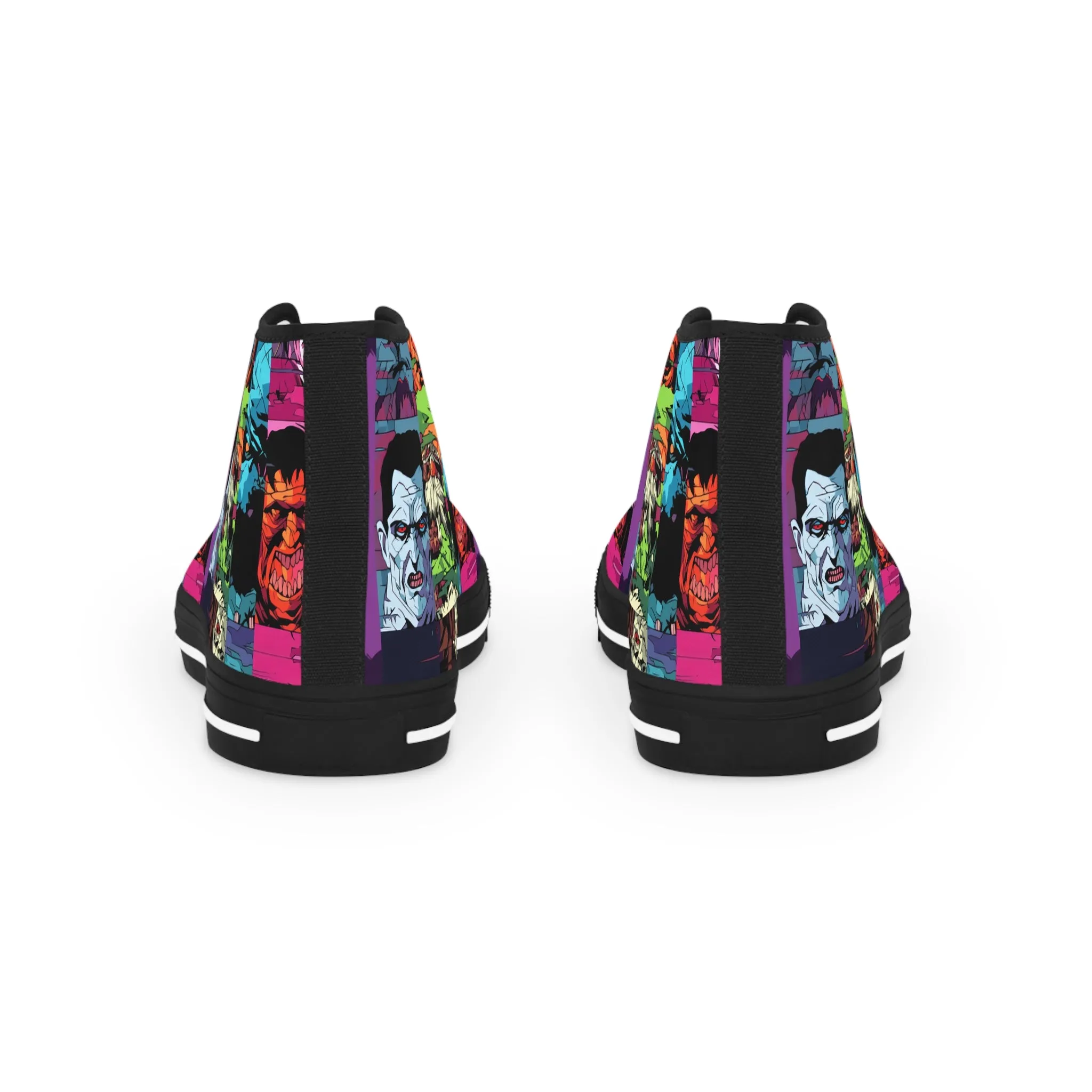 Men's High Top Sneakers - Spooky Monsters Anime Beta