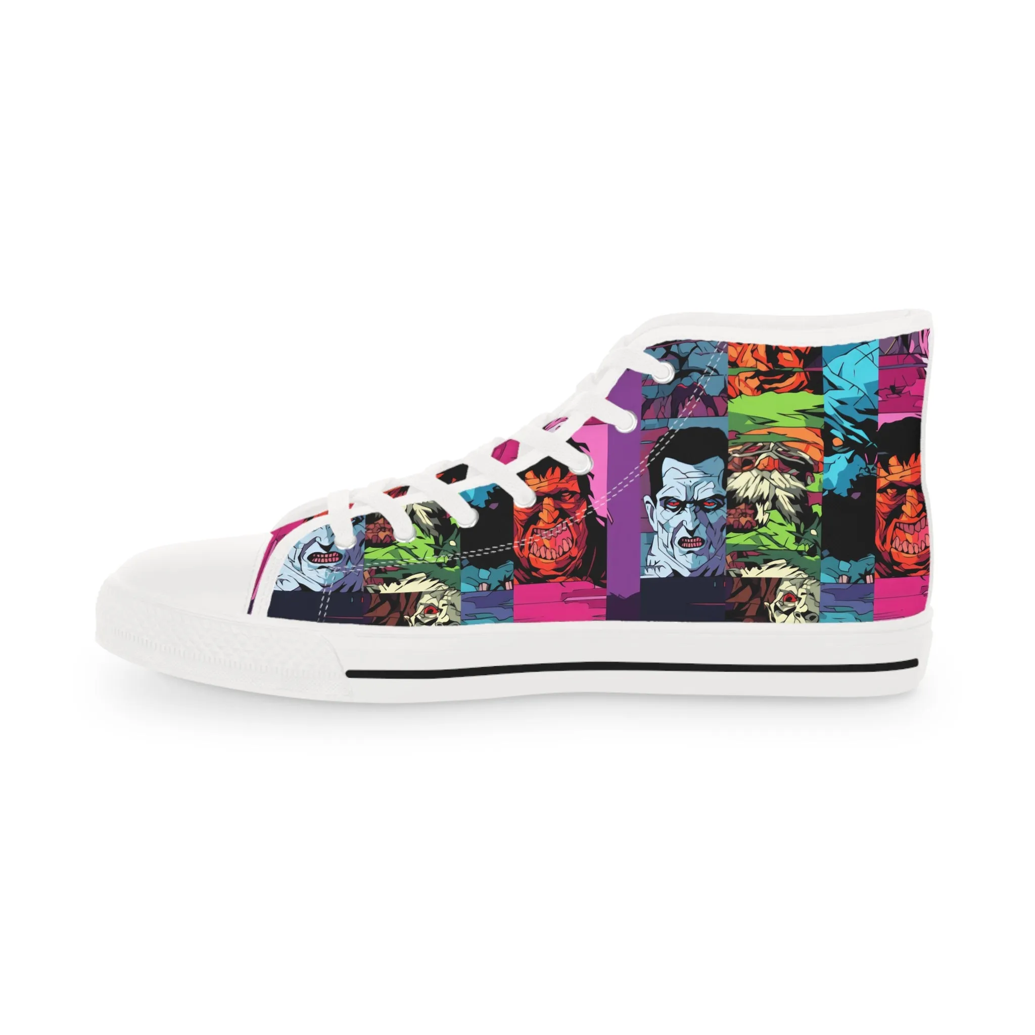 Men's High Top Sneakers - Spooky Monsters Anime Beta