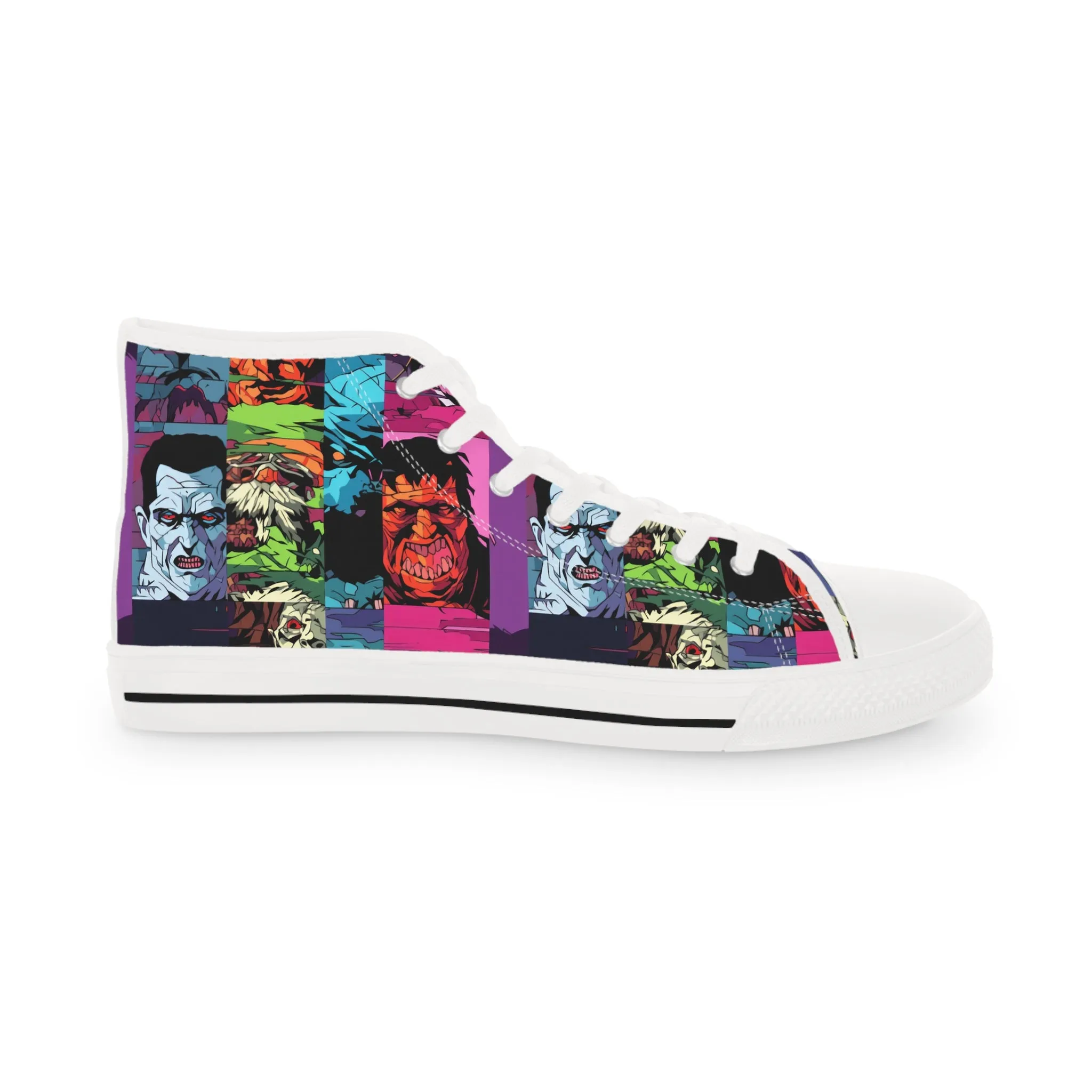 Men's High Top Sneakers - Spooky Monsters Anime Beta