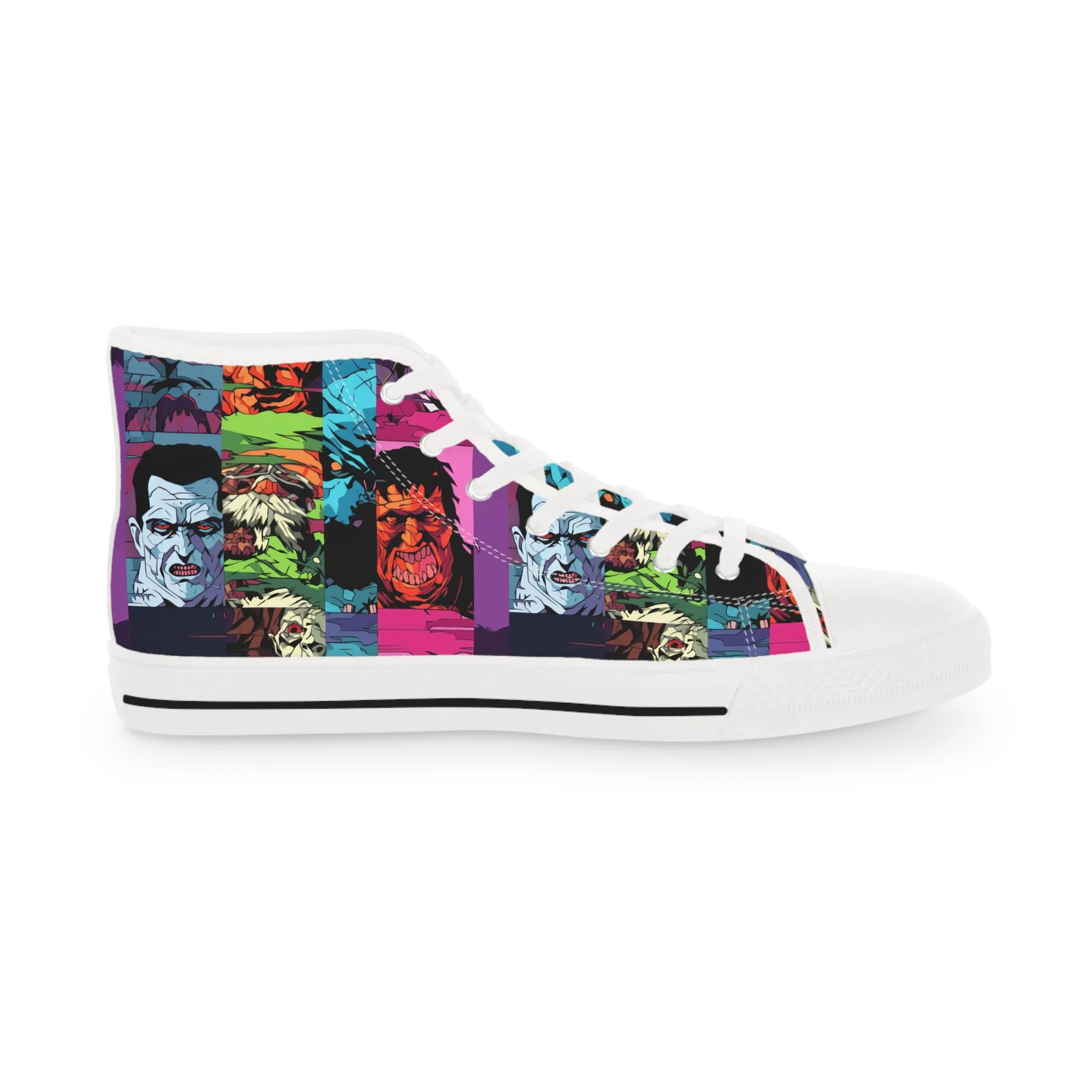 Men's High Top Sneakers - Spooky Monsters Anime Beta
