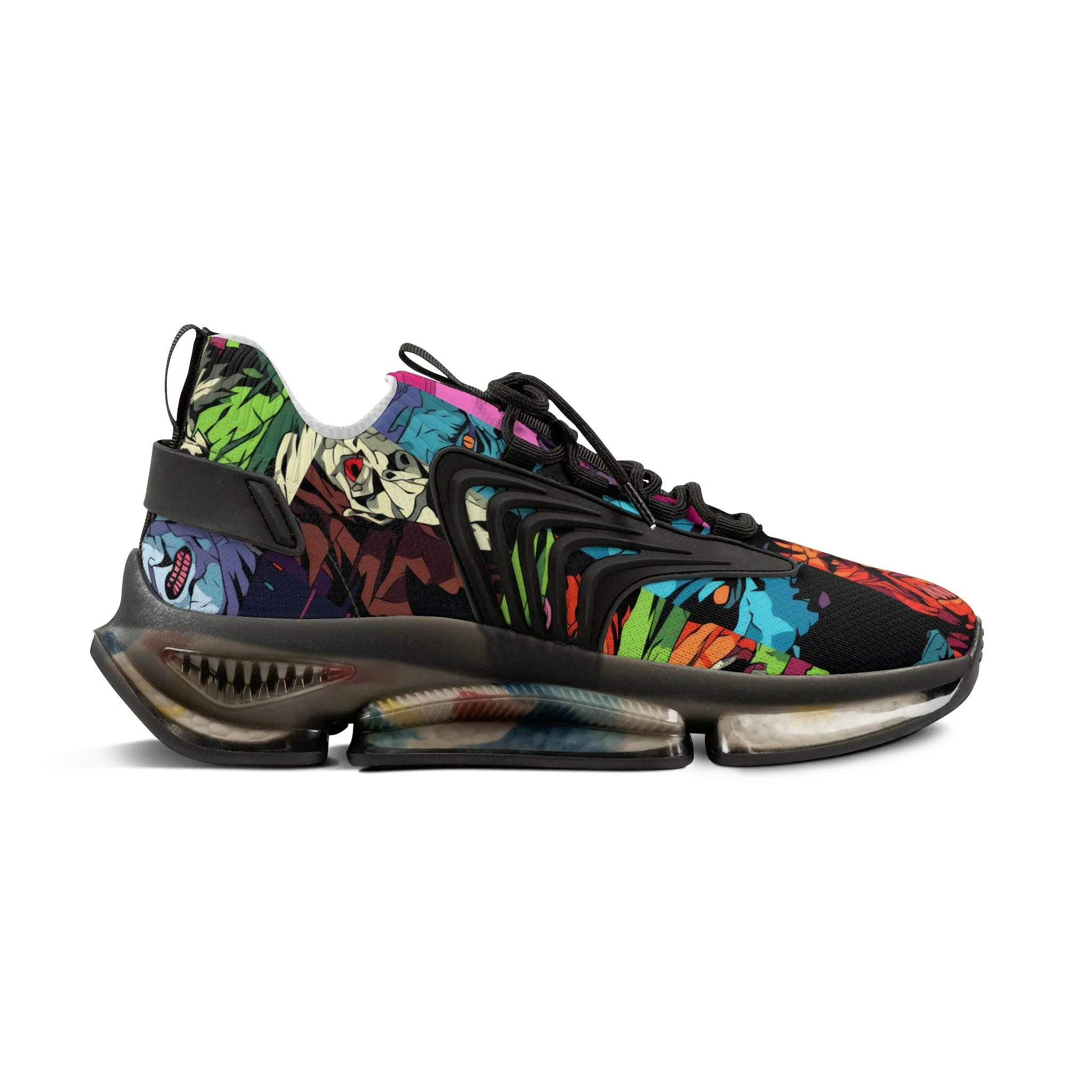 Men's Mesh Sneakers - Spooky Monsters Anime Beta