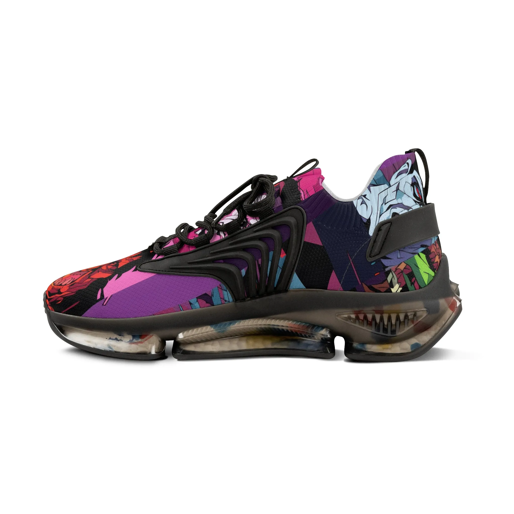 Men's Mesh Sneakers - Spooky Monsters Anime Beta