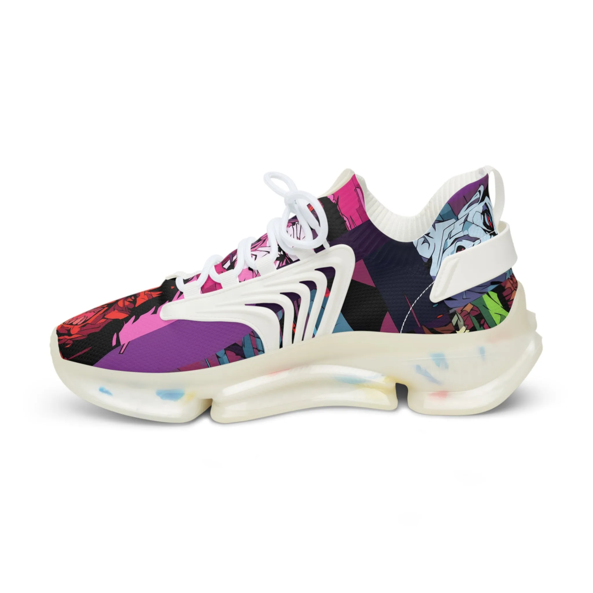 Men's Mesh Sneakers - Spooky Monsters Anime Beta