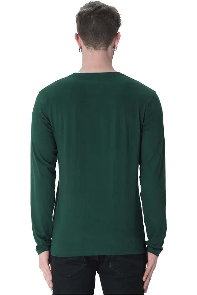 Men’s Solid Color Full Sleeve T-Shirt – Work Hard, Dream Big