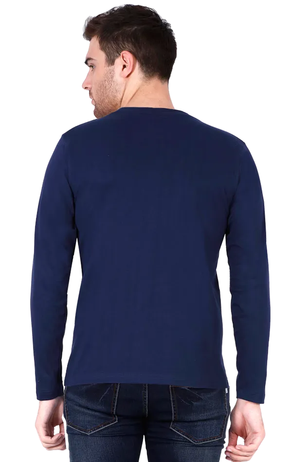 Men’s Solid Color Full Sleeve T-Shirt – Work Hard, Dream Big