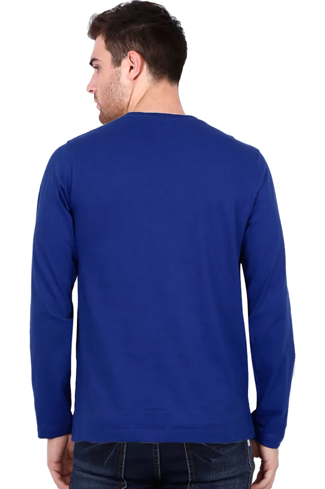 Men’s Solid Color Full Sleeve T-Shirt – Work Hard, Dream Big