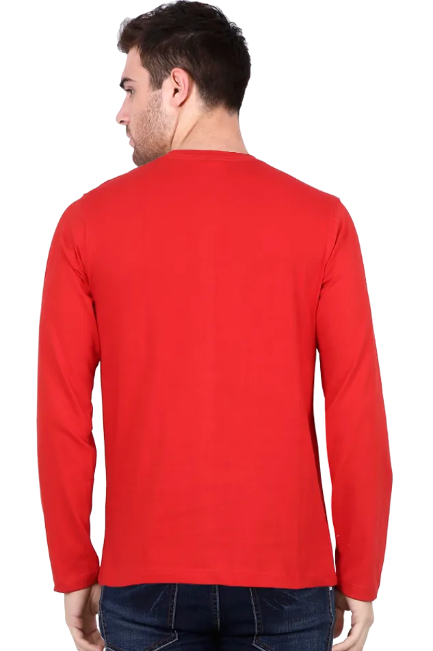 Men’s Solid Color Full Sleeve T-Shirt – Work Hard, Dream Big