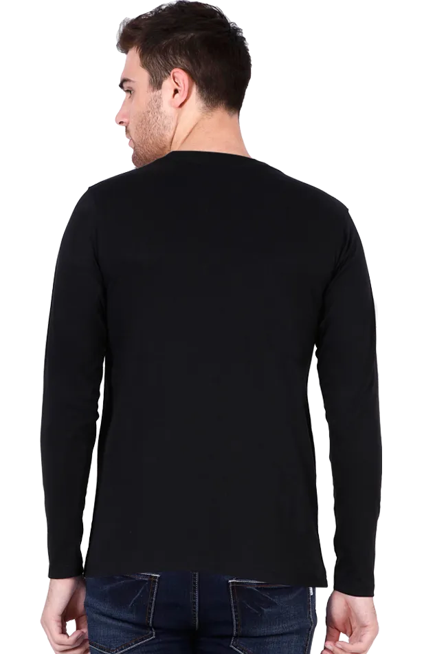 Men’s Solid Color Full Sleeve T-Shirt – Work Hard, Dream Big