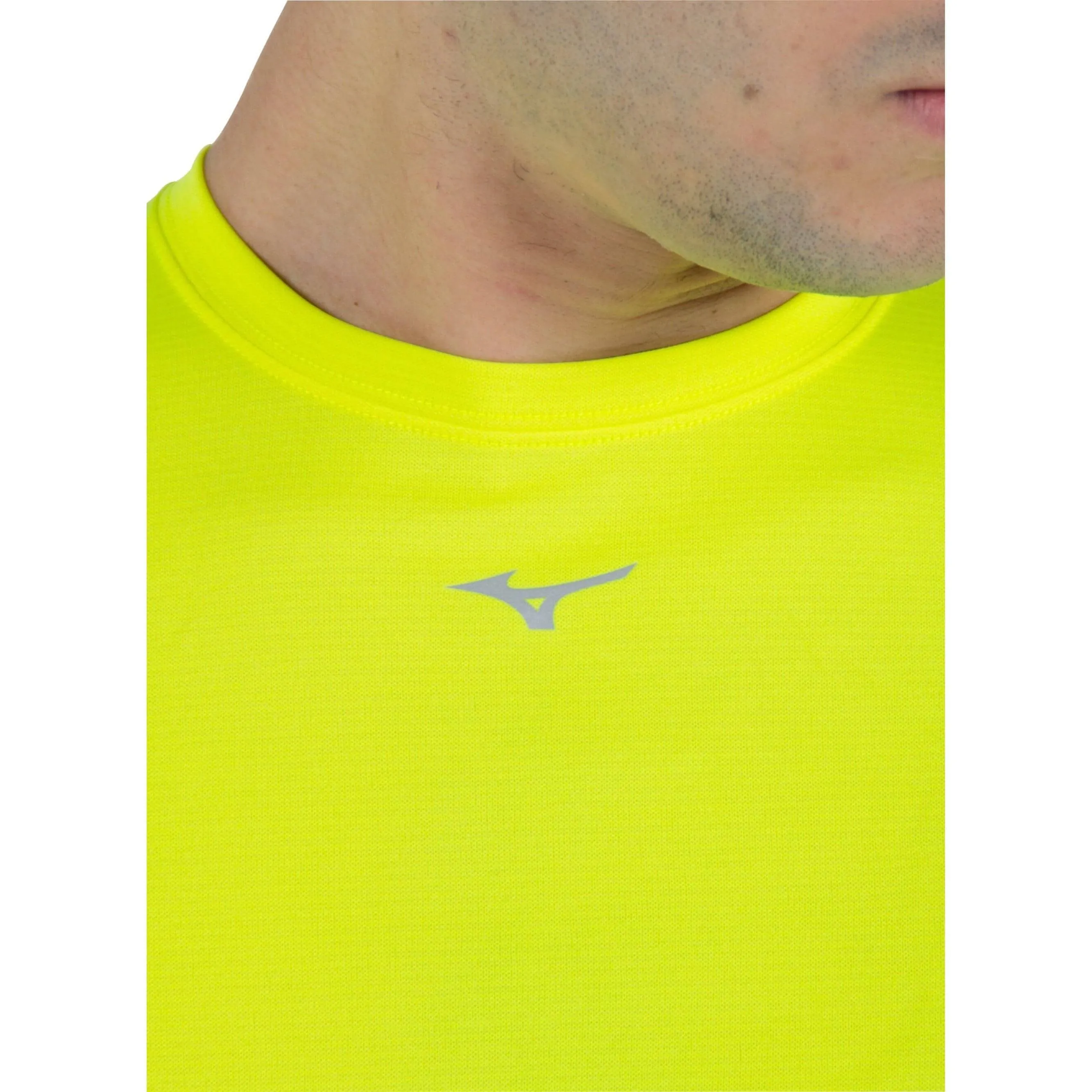 Mizuno Breath Thermo Mid Weight Long Sleeve Mens Running Top - Yellow