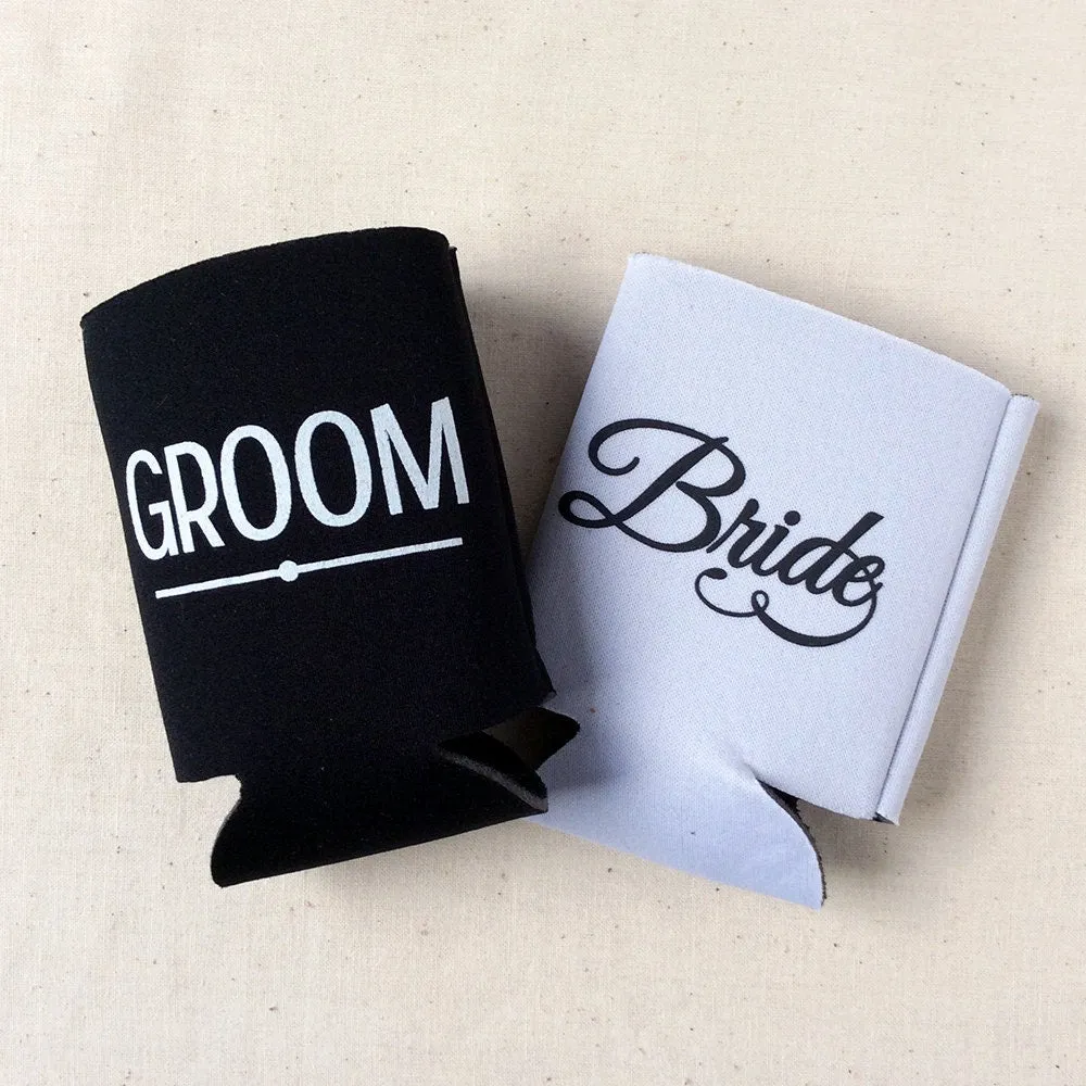 Monogram Wreath - Wedding Can Cooler #48R