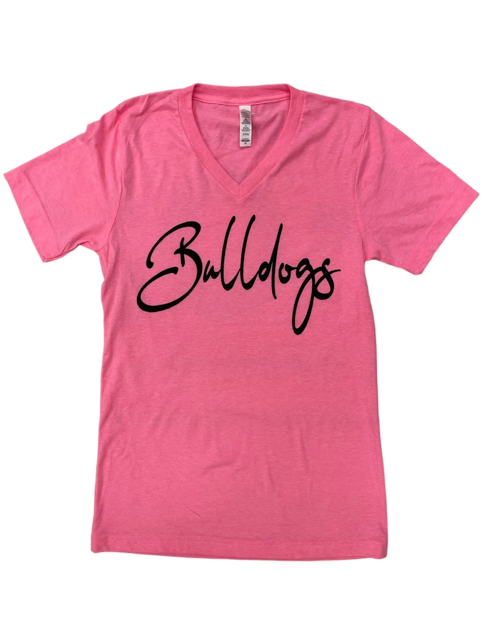Neon Pink V-Neck Tee