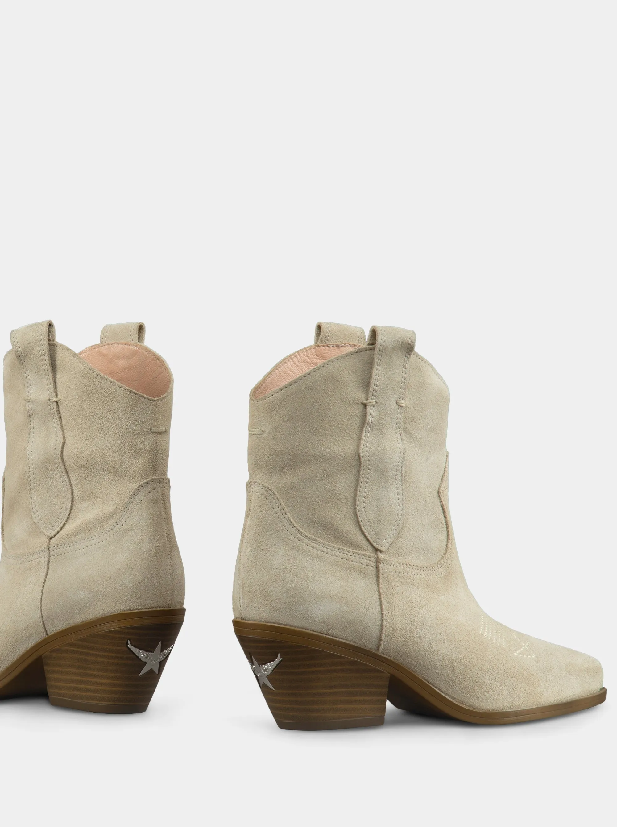 NEW SUIT BEIGE SUEDE BOOTIES