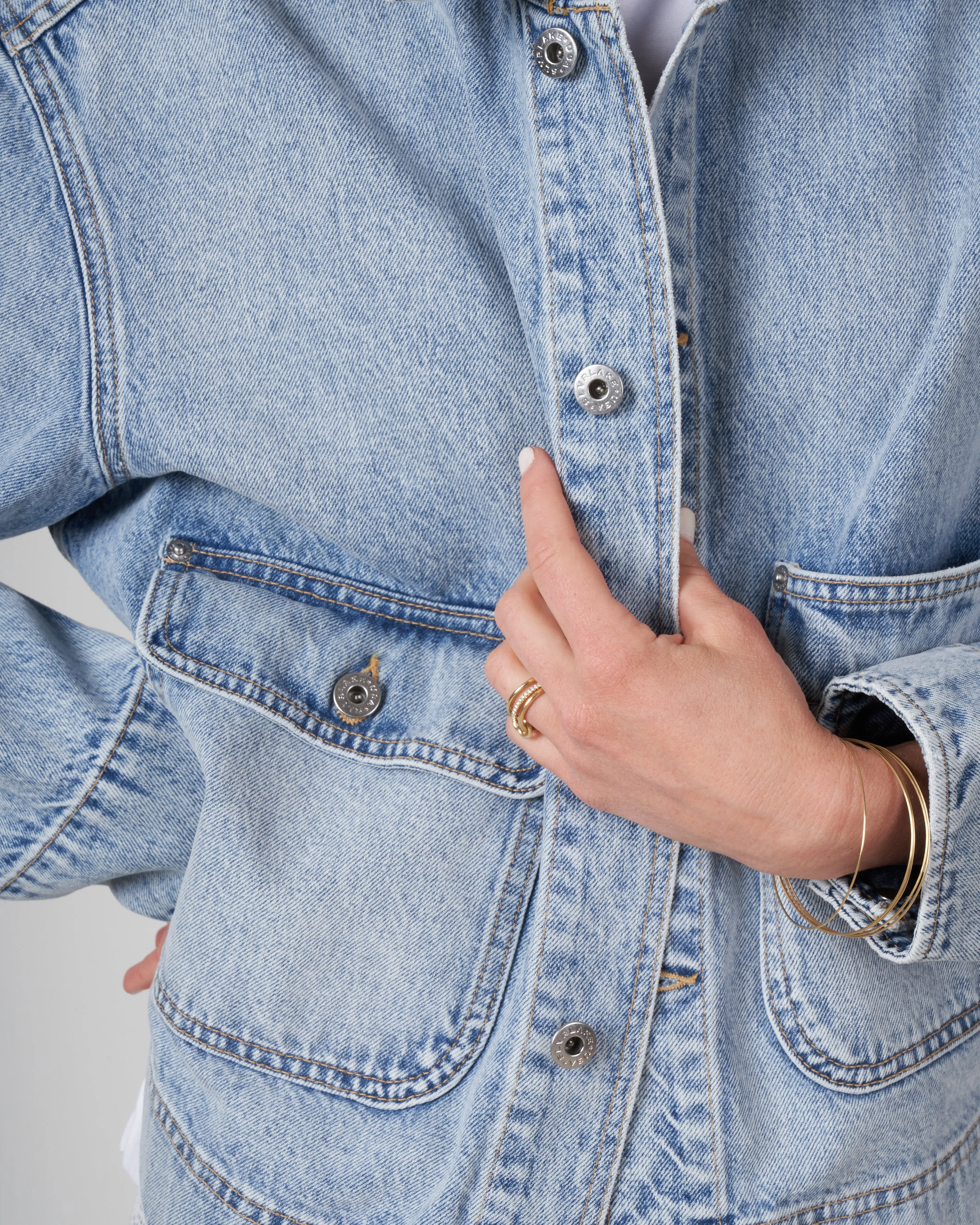 new thompson oversize denim jacket - crosby