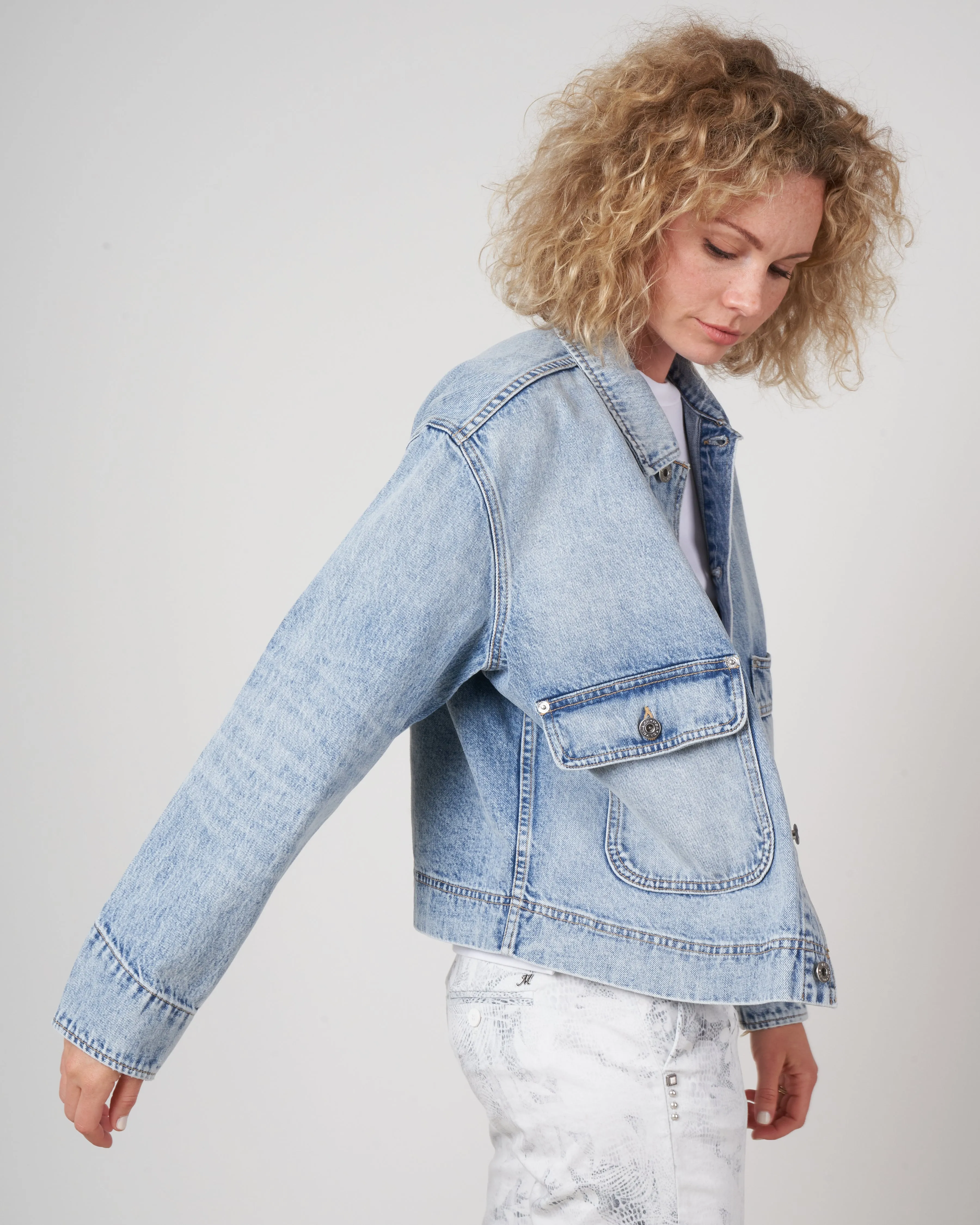 new thompson oversize denim jacket - crosby