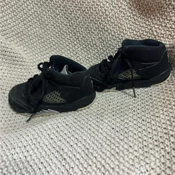 Nike Air Jordan 5 Retro BT Black Metallic (440890-003)‎ Toddlers Size 7C