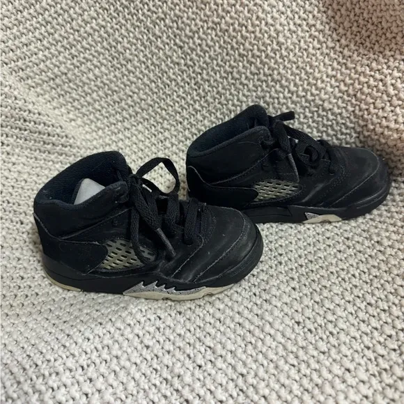 Nike Air Jordan 5 Retro BT Black Metallic (440890-003)‎ Toddlers Size 7C