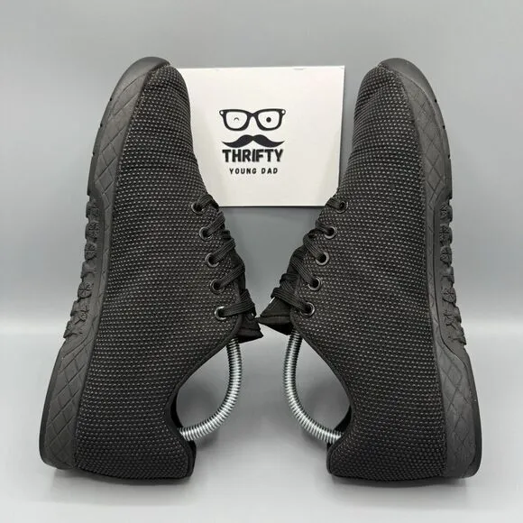 Nobull Trainer Shoes Mens 9/Women’s 10.5 Black Athletic Sneakers Running Lace Up