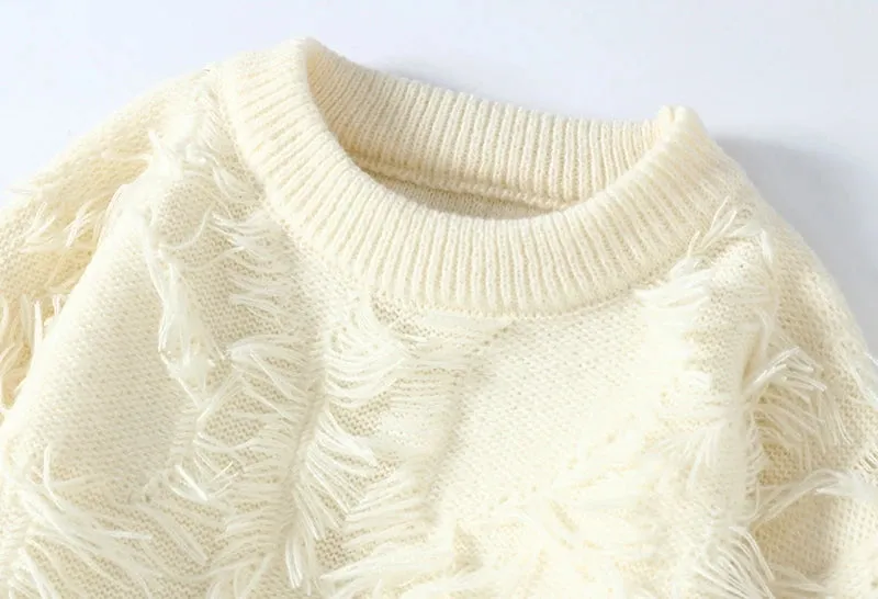 Obsidian Phoenix Luxury Hole Ripped Sweater - High-End Keep Warm Men’s Casual Jumper in Korean Fashion