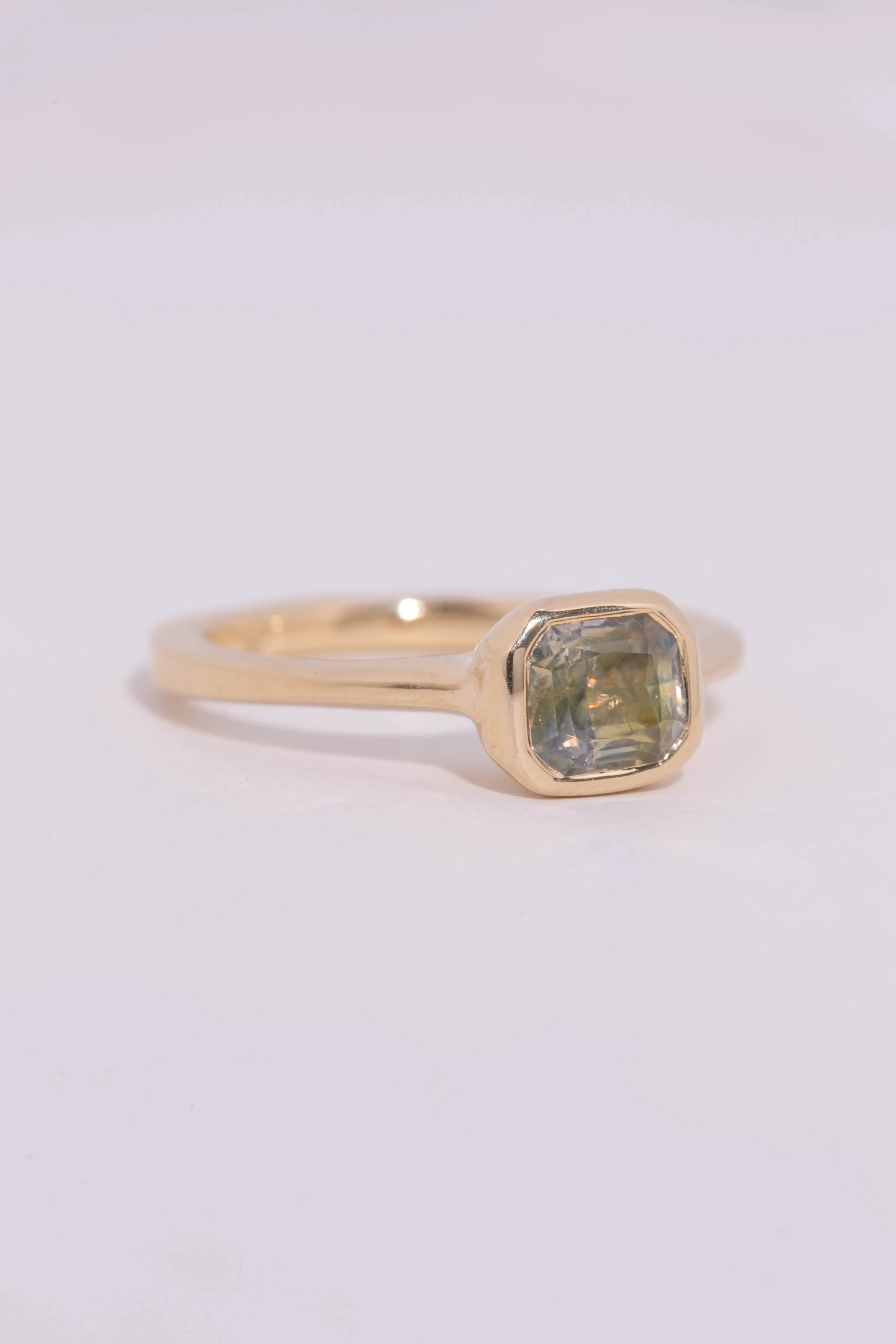 Olive Sapphire Solitaire
