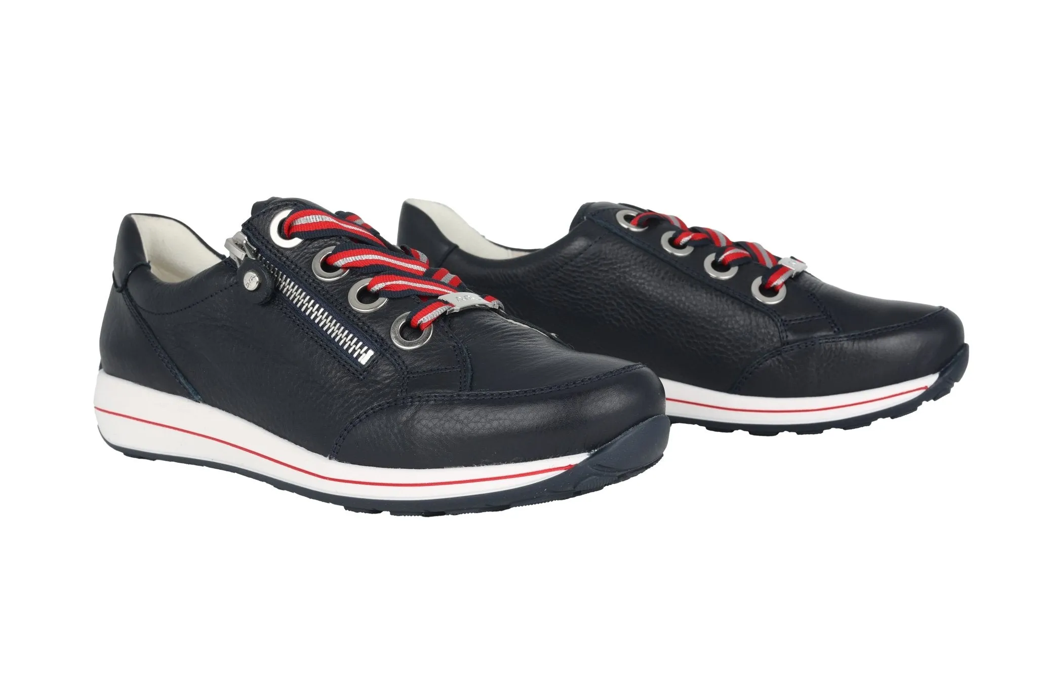 'Osaka' women's wide fit (H) lace-zip sneaker - Blue