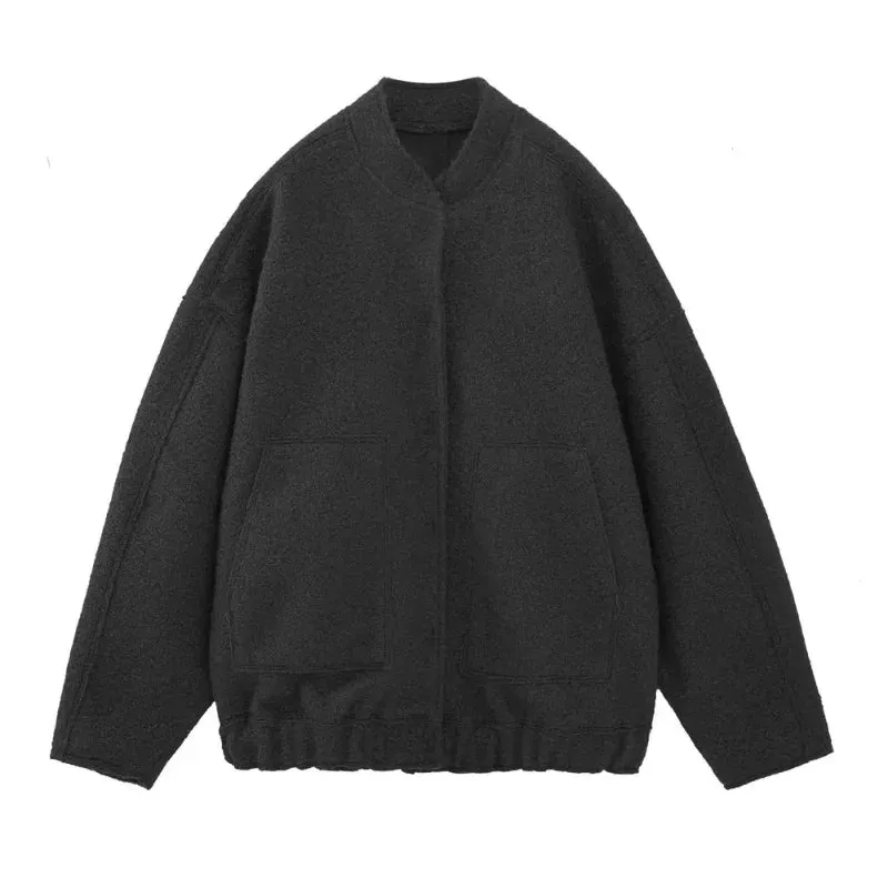 Oversized Wool Bomber Jacket | Luxe & Cozy | Vibrant Color Options