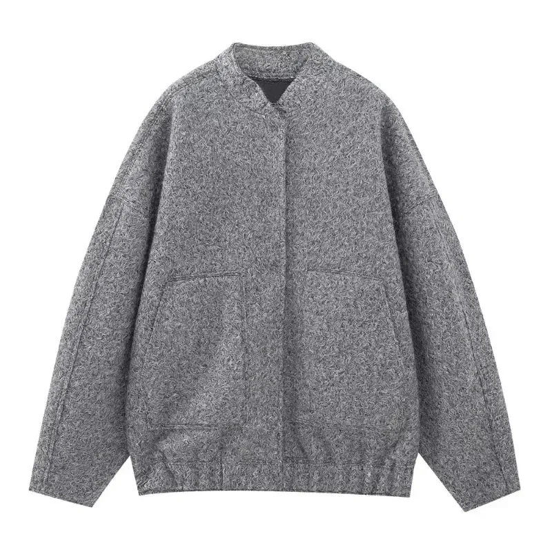Oversized Wool Bomber Jacket | Luxe & Cozy | Vibrant Color Options