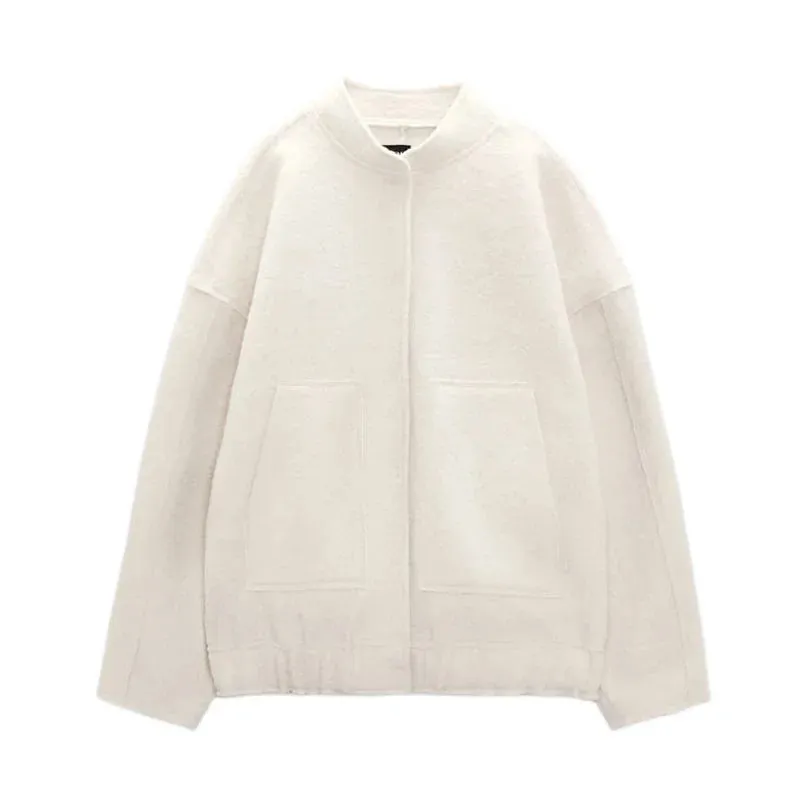 Oversized Wool Bomber Jacket | Luxe & Cozy | Vibrant Color Options