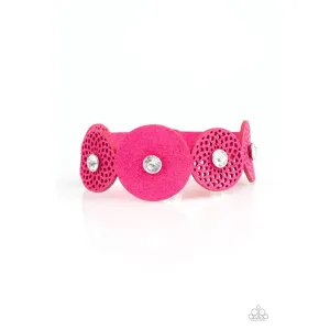 Paparazzi Poppin Popstar Pink Suede Wrap Bracelet