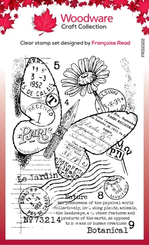 Paper Nib Butterfly Clear Stamp FRS1022 Woodware