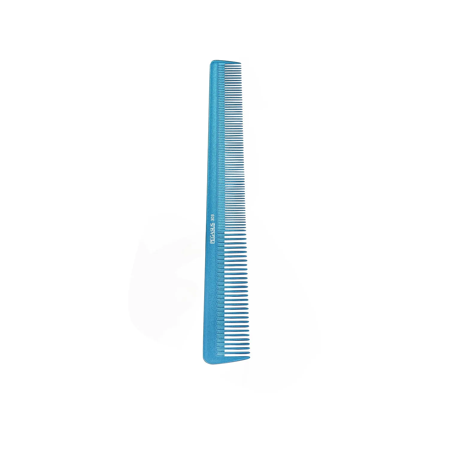 Pegasus MICOLOR 303, 6.5in Hard Rubber Heavy Barber Comb, Handmade, Seamless, Smooth Edges, Anti Static, Heat and Chemically Resistant, Wet Hair, Everyday Grooming Comb | Peines de goma dura - Blue