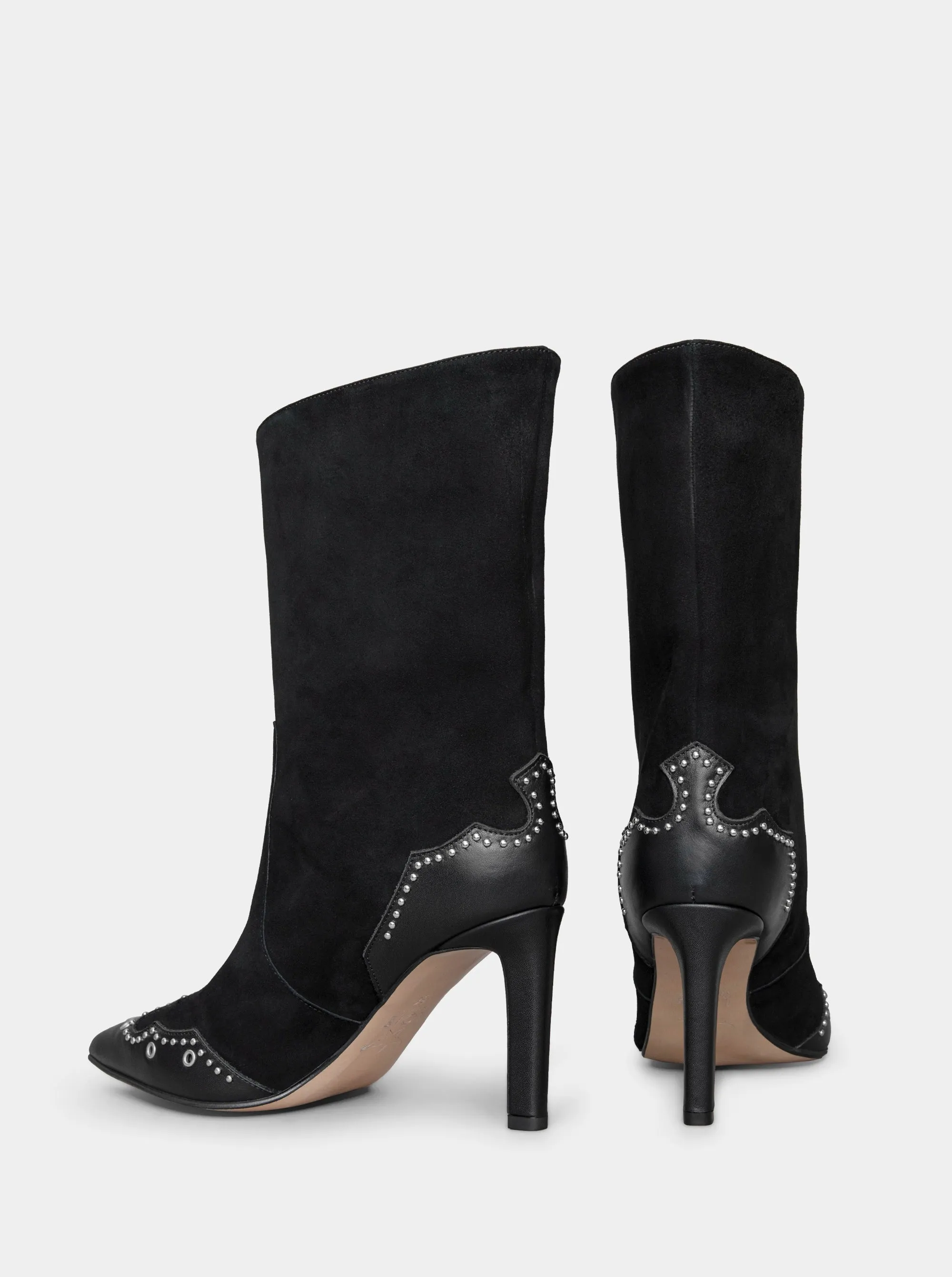 PERLA BLACK SUEDE BOOTIES
