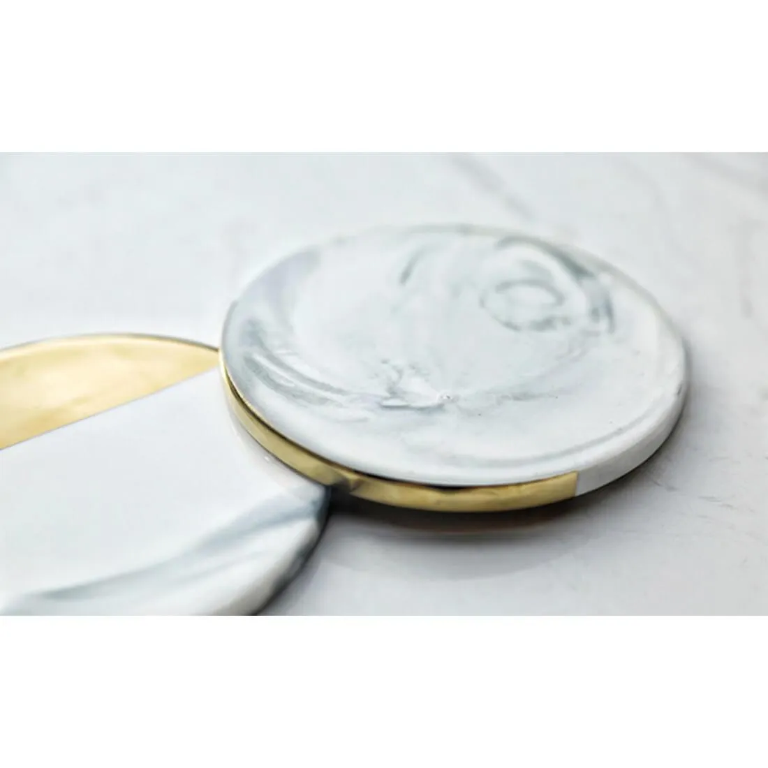 Premium Modern Gold Design Marble Coaster