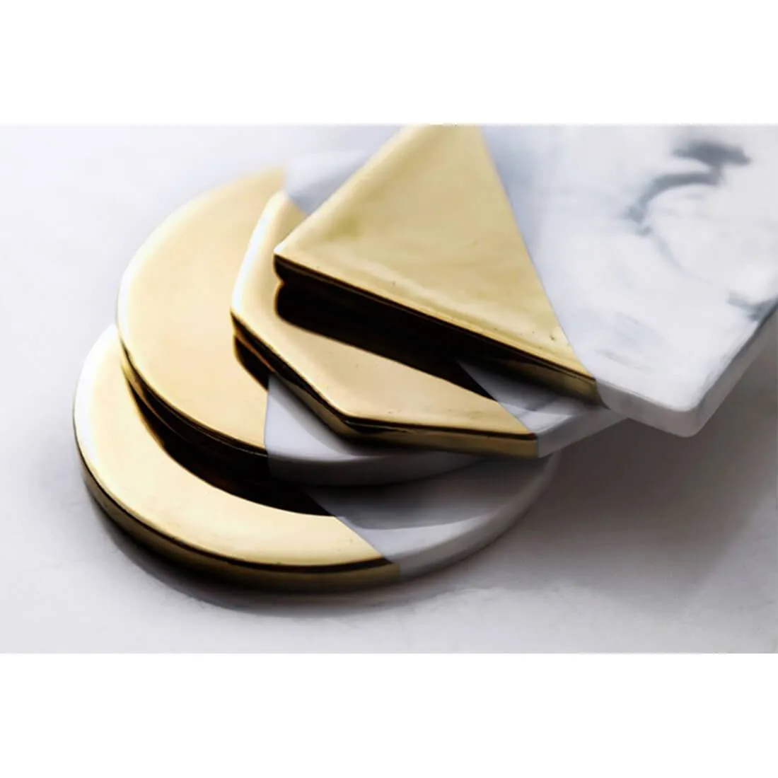 Premium Modern Gold Design Marble Coaster