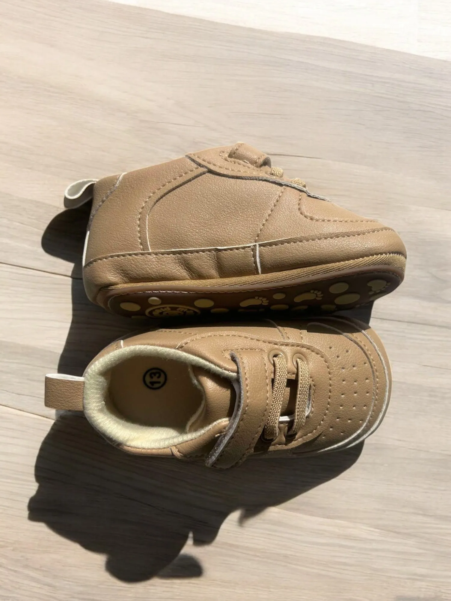 PU Pre Walker Booties - Beige