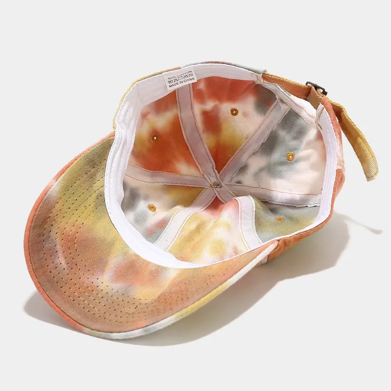 "TIE AND DYE" Casquette baseball Orange Rose Blanc - URB1™