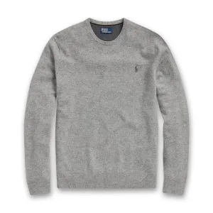 Ralph Lauren - Wool Crew Neck Jumper in Fawn Grey Heather