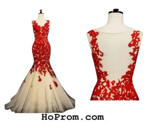Red Prom Dresses Mermaid Prom Dresses Red Mermaid Evening Dresses