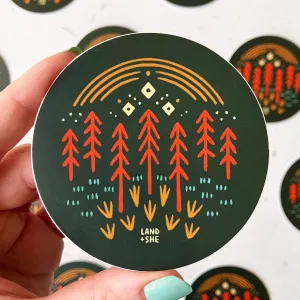 Red Woods Sticker