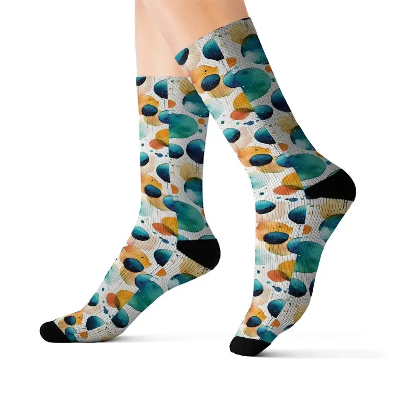 Retro Watercolor Abstract Socks to Elevate your Look