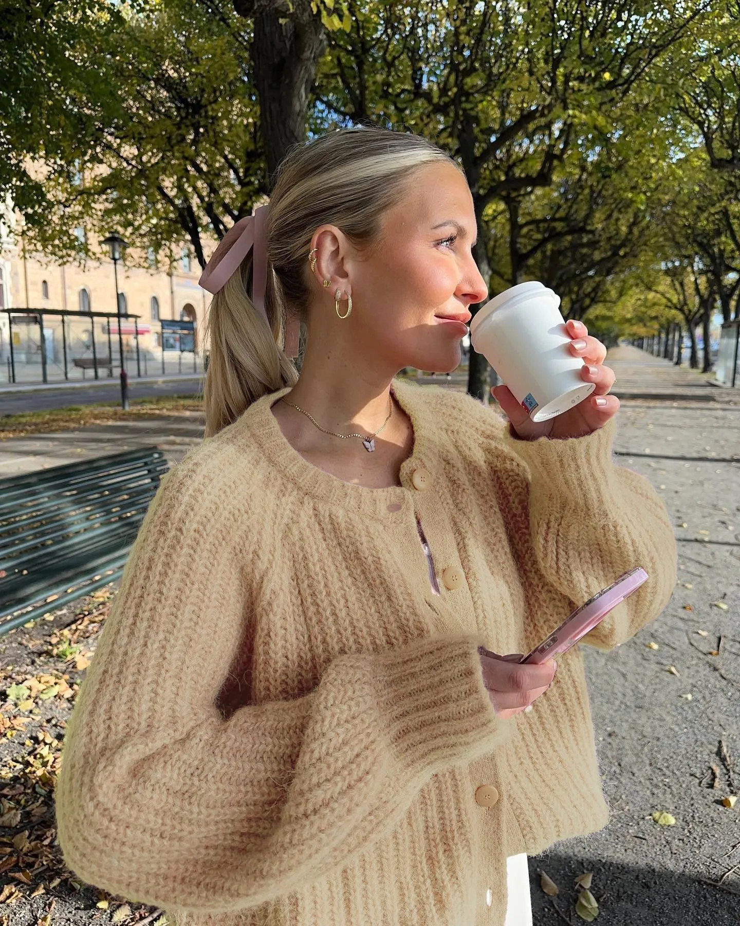 Ribbed Knit Sweater | Acrylic | Button-Front & Cropped Fit