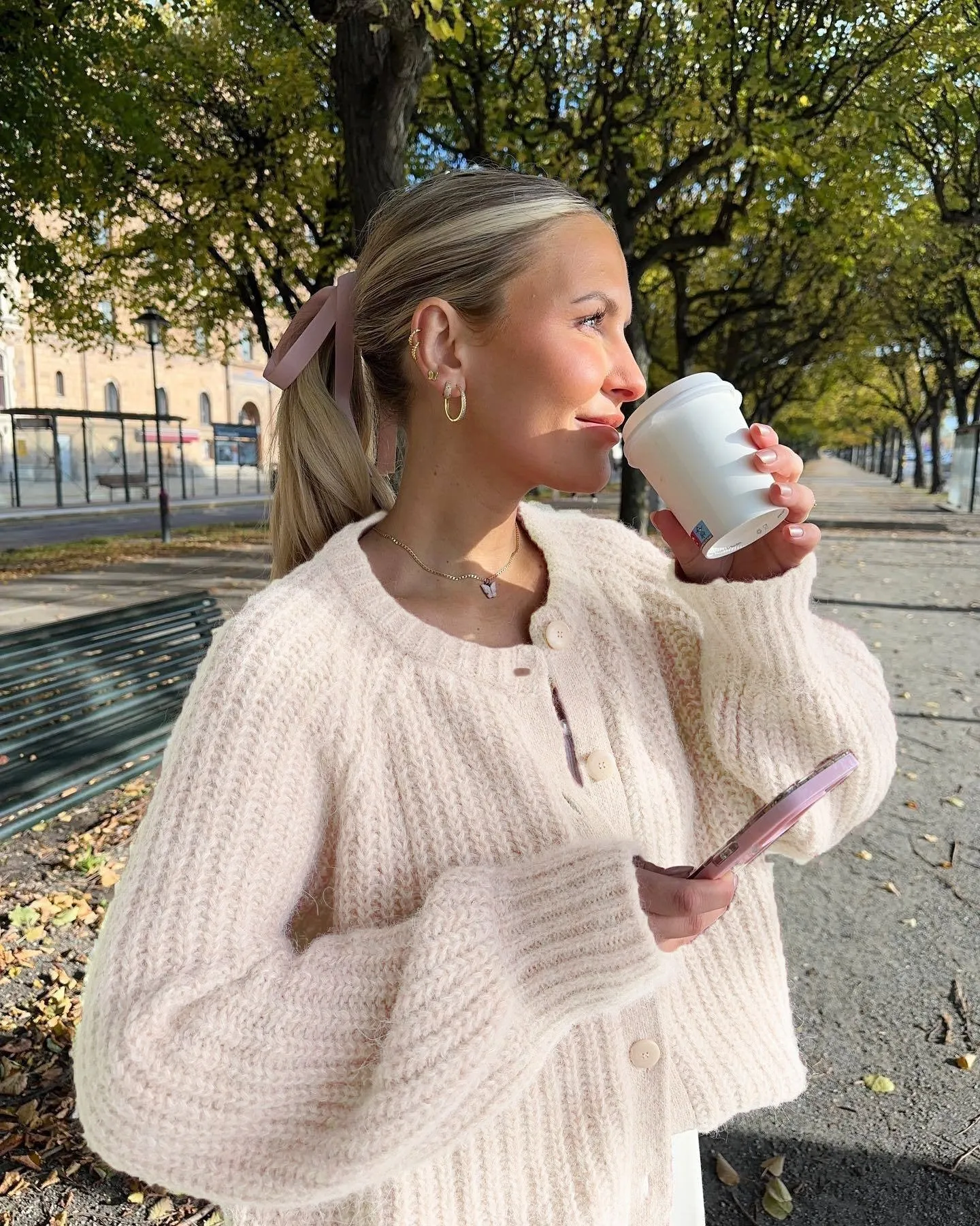 Ribbed Knit Sweater | Acrylic | Button-Front & Cropped Fit