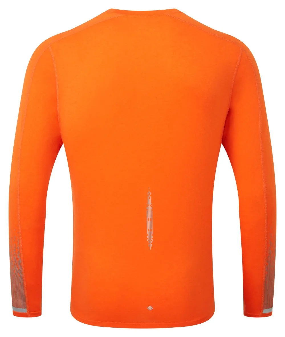 Ronhill Tech Reflect L/S Tee (Mens) - Cardinal Orange/Reflect