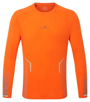 Ronhill Tech Reflect L/S Tee (Mens) - Cardinal Orange/Reflect