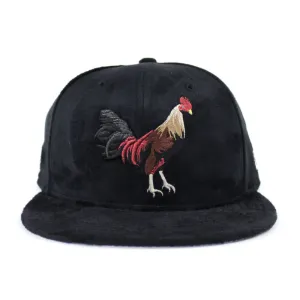 ROOSTER New Era 59Fifty Fitted Hat (Black Suede)