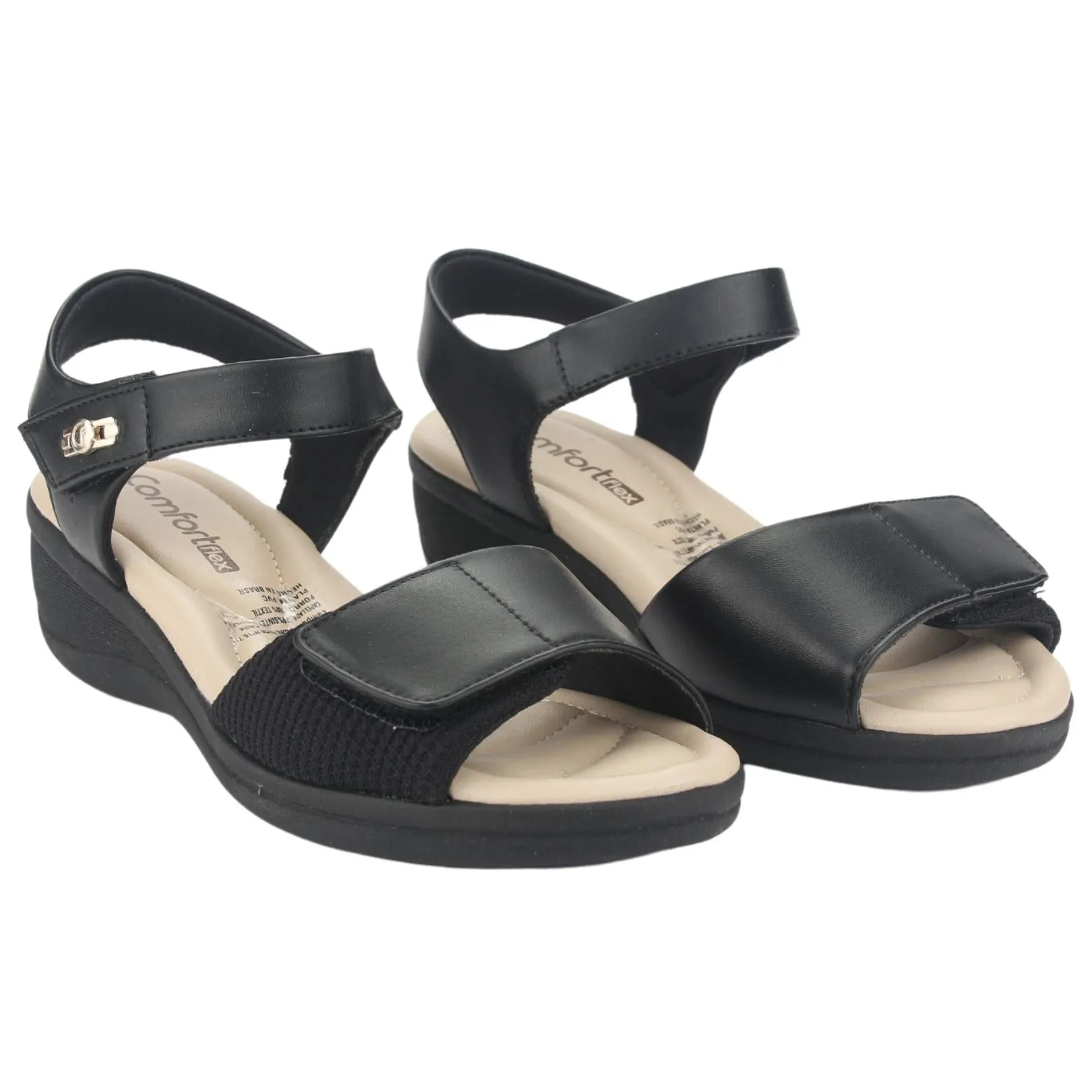 Sandalia Comfortflex Mujer 2388403 Negro Casual