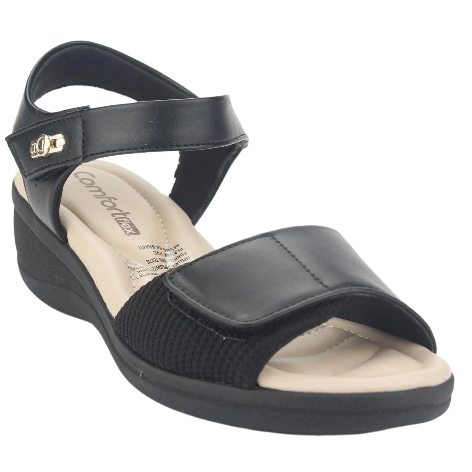Sandalia Comfortflex Mujer 2388403 Negro Casual